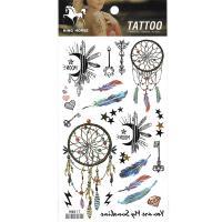 HM817 Dream Catcher Girl Wrist Waterproof Tattoo Sticker Moon Feather Key mini Tattoo Sticker
