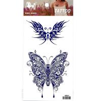 HM984 New fashion waterproof temporary tattoo sticker of blue butterfly