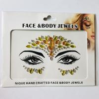 WNY-804-17 Temporary Tattoo Stickers Acrylic Crystal Glitter Stickers Waterproof Face Jewels